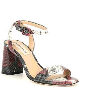 Antonio Melani Gwyn Snake Block Heel Sandals 8.5